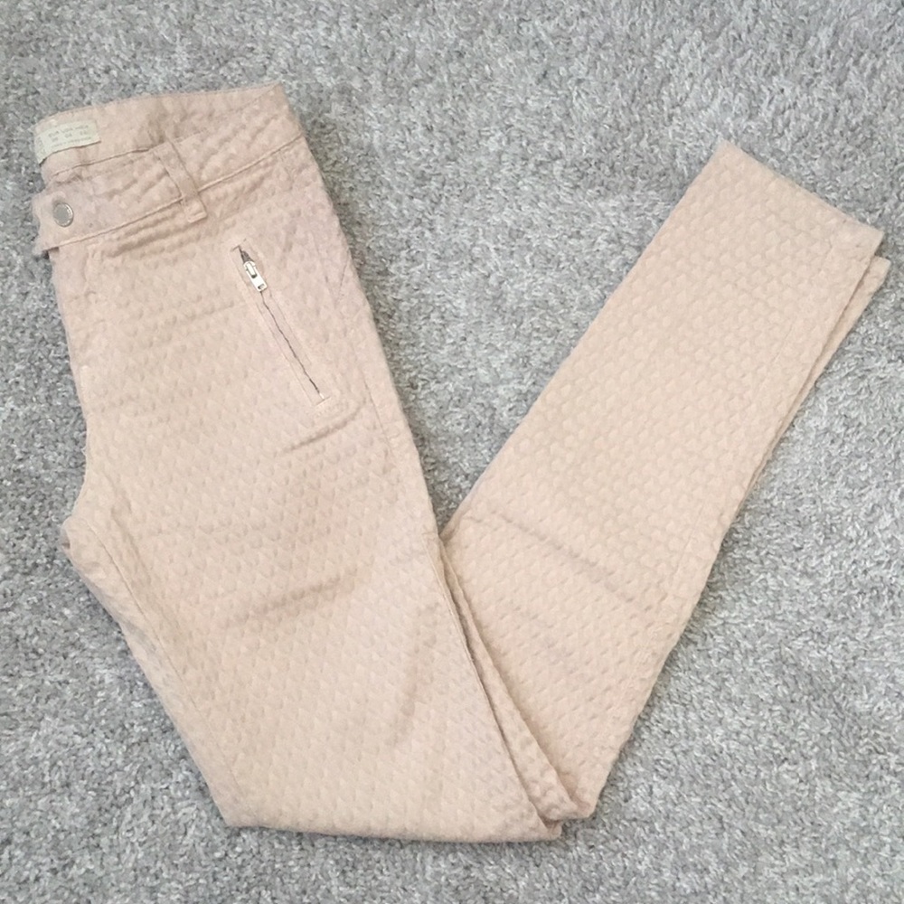 Zara Textured Khaki Pants